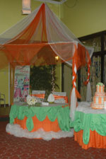 Colorful wedding setup by Pepperland Hotel 